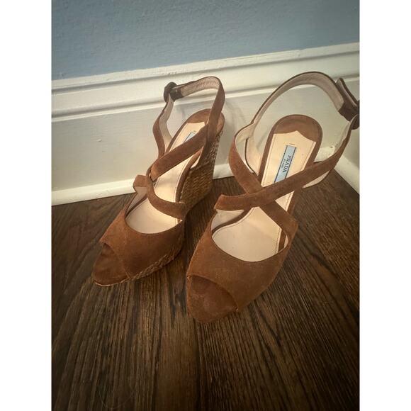 PRADA Suede Colorblock Pattern Espadrilles Size 9/ 39 - Picture 5 of 7